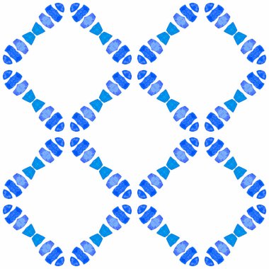 El yapımı Arabesk tasarımı. Mavi çekici boho şık yaz tasarımı. Oryantal arabesk el çizimi sınır. Tekstil hazır büyüleyici baskı, mayo kumaş, duvar kağıdı, ambalaj..