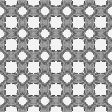 Suluboya madalyonu, kusursuz sınır. Siyah ve beyaz büyüleyici boho şık yaz tasarımı. Madalyon pürüzsüz desen. Tekstil hazır moda baskı, mayo kumaş, duvar kağıdı, ambalaj..