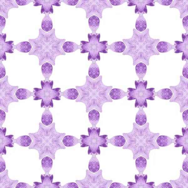 Tekstil hazır güzel baskı, mayo kumaş, duvar kağıdı, ambalaj. Mor lüks boho şık yaz tasarımı. Elle boyanmış suluboya kenar. Döşemeli suluboya arkaplan.