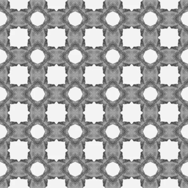 Suluboya madalyonu, kusursuz sınır. Siyah ve beyaz büyüleyici boho şık yaz tasarımı. Madalyon pürüzsüz desen. Tekstil hazır moda baskı, mayo kumaş, duvar kağıdı, ambalaj..