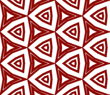 Geometrik dikişsiz desen. Kestane rengi simetrik kaleydoskop. Tekstil hazır antika baskı, mayo kumaş, duvar kağıdı, ambalaj. El çizimi geometrik kusursuz tasarım.