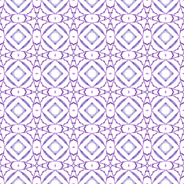 Arabesque Hand Drawn Design Purple Fabulous Boho Chic Summer Design — Stock Photo, Image