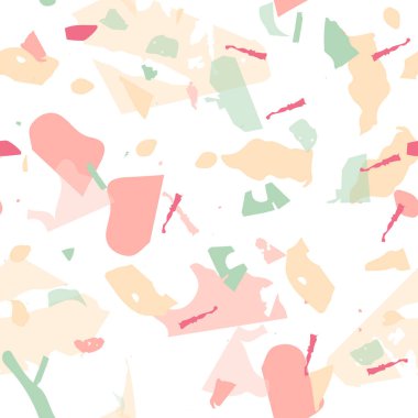 Terrazzo kusursuz desen. Modern klasik döşeme dokusu. Terrazzo pürüzsüz desenli, serin renklerde. Doğal taşlardan, granitten, kuvarstan, mermerden, betondan yapılmış arkaplan. 