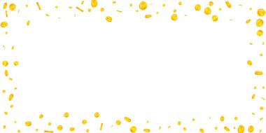 İsviçre frangı para yağıyor. İnanılmaz dağınık CHF paraları. İsviçre parası. Büyük ikramiye, servet ya da başarı konsepti. Vektör illüstrasyonu.