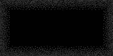 Düşen sayılar, büyük veri konsepti. Çift beyaz düzensiz uçan parmaklar. Siyah arka planda sıradışı fütürist afiş. Düşen sayılarla dijital vektör illüstrasyonu.