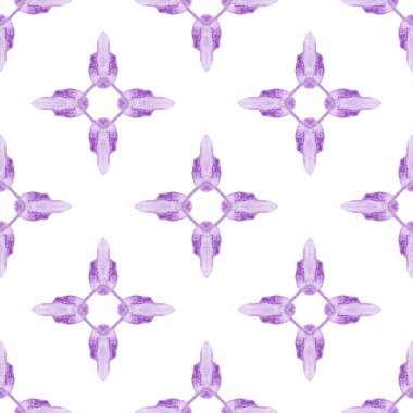 Mozaik kusursuz desen. Mor, sevimli boho şık yaz tasarımı. Tekstil hazır nadir baskılar, mayo kumaş, duvar kağıdı, ambalaj. El çizimi yeşil mozaik pürüzsüz sınır.