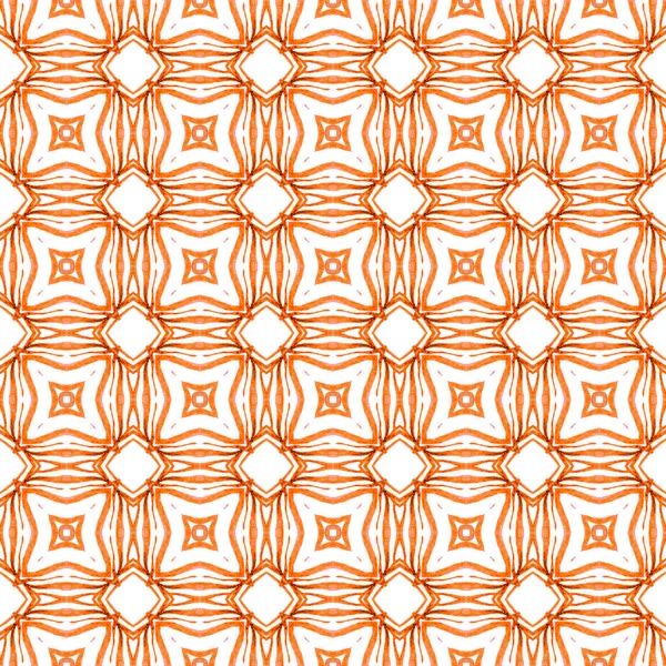 Oriental arabesque hand drawn border. Orange surprising boho chic summer design. Arabesque hand drawn design. Textile ready fancy print, swimwear fabric, wallpaper, wrapping.