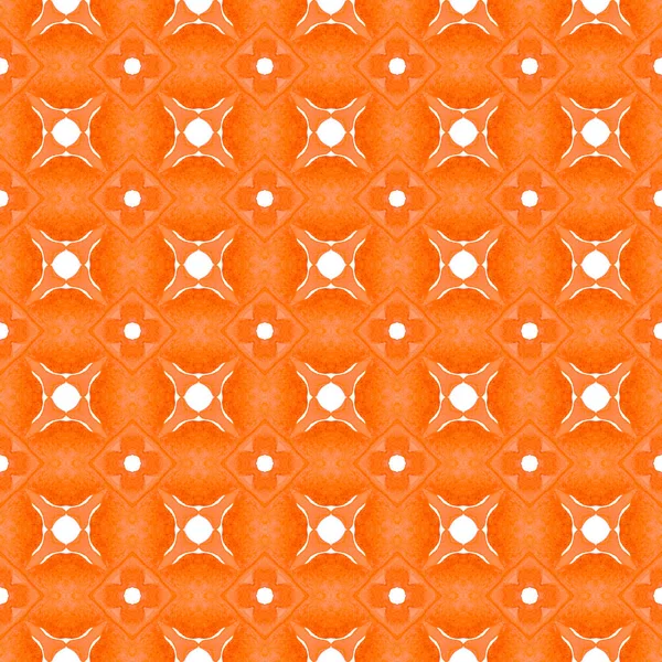 Summer Exotic Seamless Border Orange Remarkable Boho Chic Summer Design — Foto de Stock