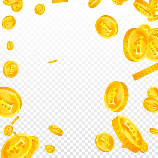 Swiss Franc Coins Falling Extraordinary Scattered Chf Coins Switzerland Money — ストックベクタ