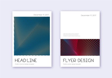 Minimum kapak tasarım şablonu. Koyu arkaplanda kırmızı beyaz mavi çizgiler. Dramatik kapak tasarımı. Güzel katalog, poster, kitap şablonu vs..