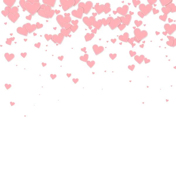 Pink Heart Love Confettis Valentine Day Gradient Rare Background Falling — Stock vektor