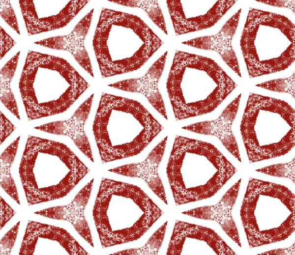 Exotic seamless pattern. Wine red symmetrical kaleidoscope background. Summer swimwear exotic seamless design. Textile ready vibrant print, swimwear fabric, wallpaper, wrapping.