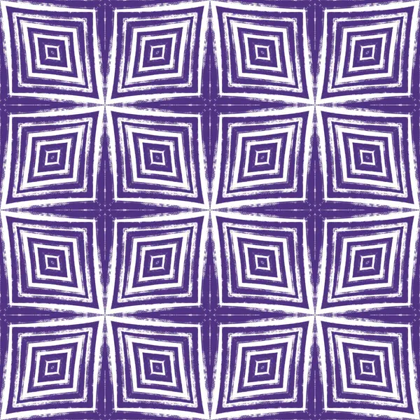 Mozaïek Naadloos Patroon Paarse Symmetrische Caleidoscoop Achtergrond Textiel Kant Klaar — Stockfoto