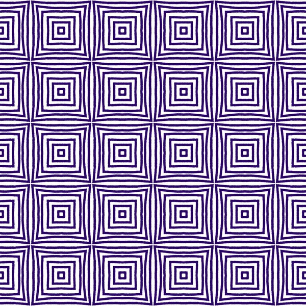 Ikat Repeating Swimwear Design Purple Symmetrical Kaleidoscope Background Textile Ready — Fotografia de Stock