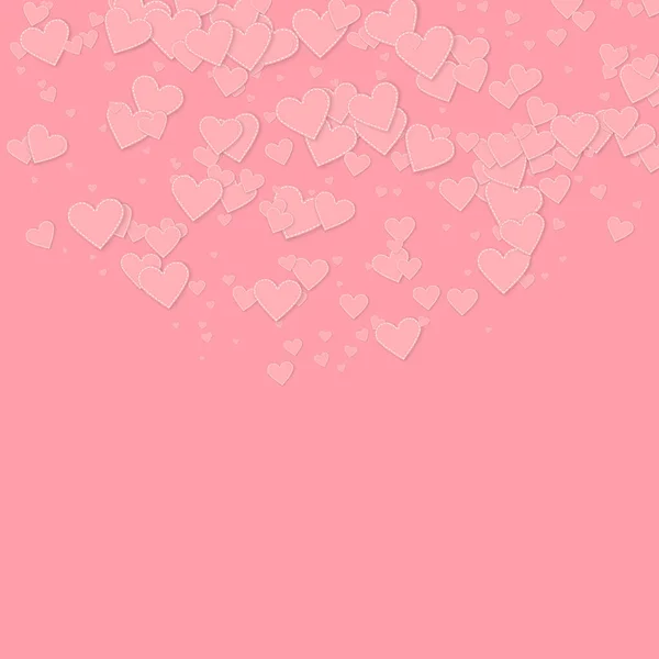 Corazón Rosado Amor Confettis Día San Valentín Semicírculo Lindo Fondo — Vector de stock