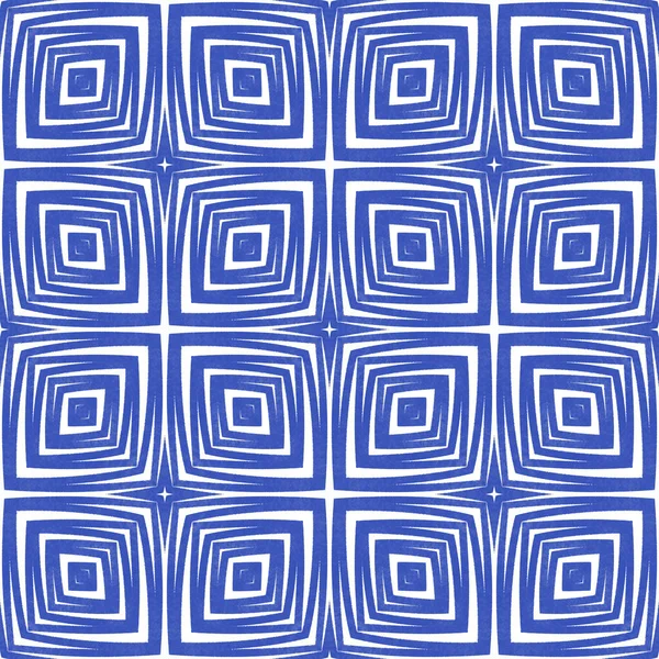 Modello Geometrico Senza Cuciture Indigo Simmetrico Caleidoscopio Sfondo Design Geometrico — Foto Stock