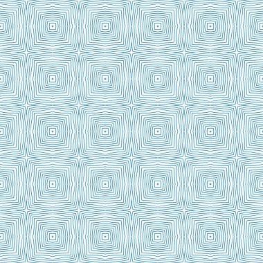 Döşemeli suluboya deseni. Mavi simetrik kaleydoskop. Elle boyanmış suluboya pürüzsüz. Tekstil hazır mükemmel baskı, mayo kumaş, duvar kağıdı, ambalaj..