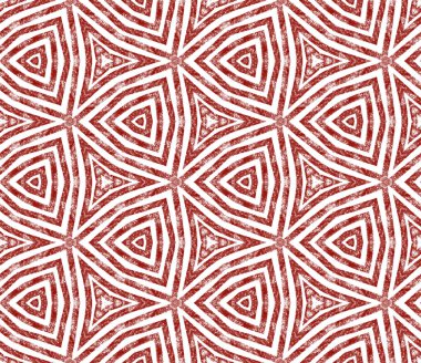 Textured stripes pattern. Wine red symmetrical kaleidoscope background. Textile ready awesome print, swimwear fabric, wallpaper, wrapping. Trendy textured stripes design.