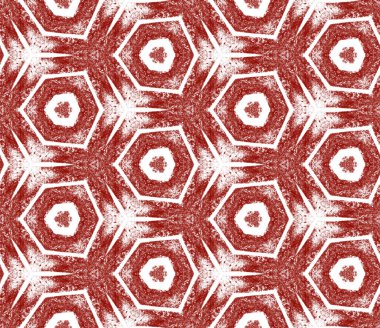 Egzotik, pürüzsüz desen. Kestane rengi simetrik kaleydoskop. Yaz mayosu, egzotik, pürüzsüz tasarım. Tekstil hazır harika baskı, mayo kumaş, duvar kağıdı, ambalaj..