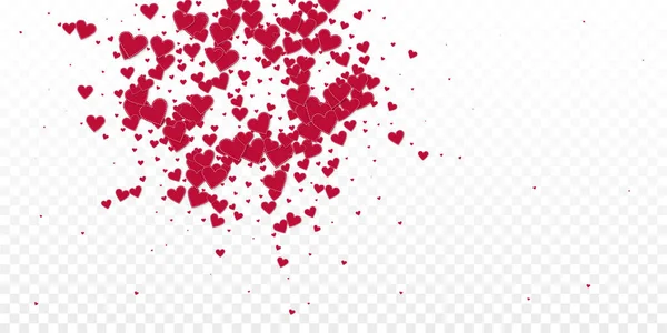 Rote Herzen Lieben Konfettis Valentinstag Explosion Feinen Hintergrund Fallen Bestickte — Stockvektor