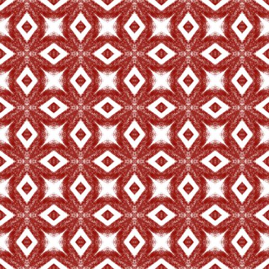 Geometrik dikişsiz desen. Kestane rengi simetrik kaleydoskop. Tekstil hazır stil baskısı, mayo kumaş, duvar kağıdı, ambalaj. El çizimi geometrik kusursuz tasarım.