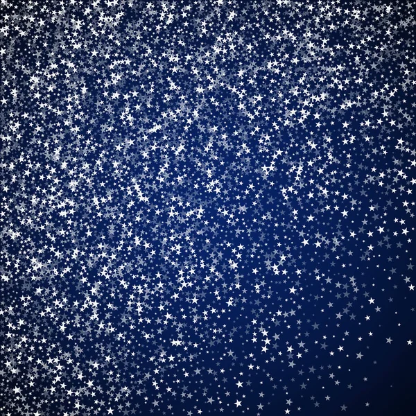 Amazing Falling Stars Christmas Background Subtle Flying Snow Flakes Stars — Stock vektor