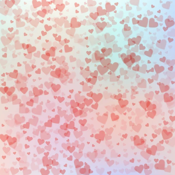 Red Heart Love Confettis Valentine Day Pattern Neat Background Falling — 스톡 벡터