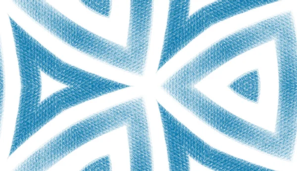 幾何学的なシームレスなパターン 青い対称万華鏡の背景 繊維準備ができて壮大なプリント 水着生地 手描き幾何学的なシームレスなデザイン — ストック写真