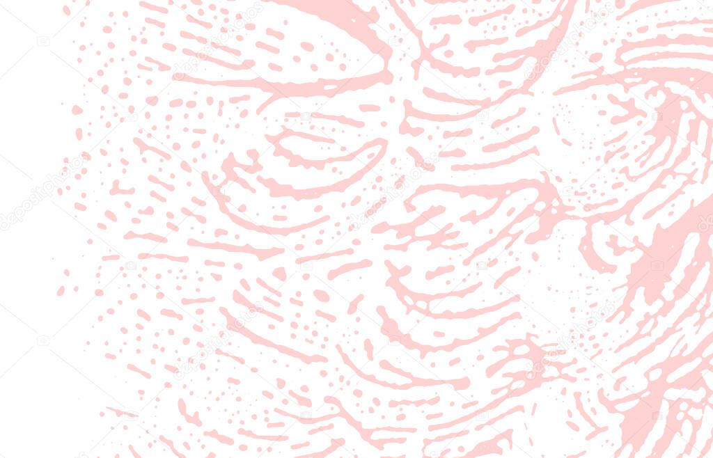 Grunge texture. Distress pink rough trace. Fair background. Noise dirty grunge texture. Ravishing artistic surface. Vector illustration.