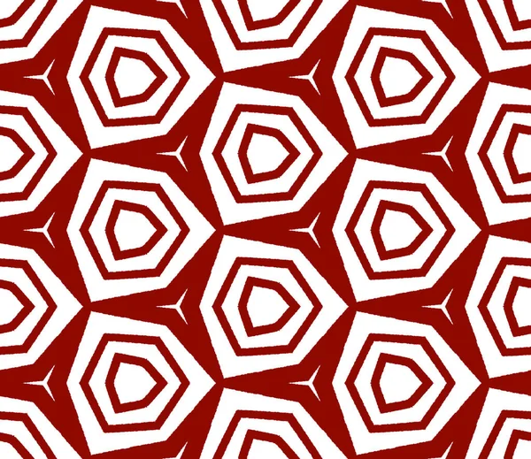 Exotic Seamless Pattern Maroon Symmetrical Kaleidoscope Background Summer Swimwear Exotic — Stock Photo, Image