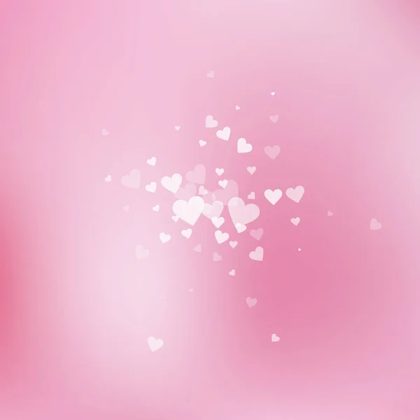 White Heart Love Confettis Valentine Day Explosion Dramatic Background Falling — Wektor stockowy