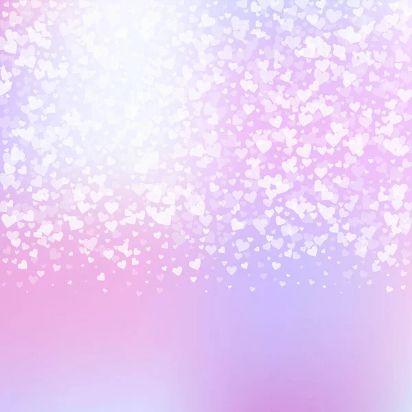 Cœur Blanc Adore Les Confettis Valentine Day Gradient Ravissant Fond — Image vectorielle