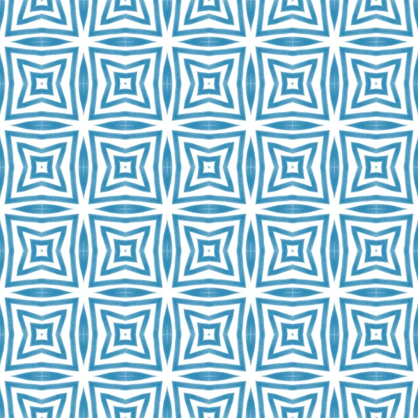Дизайн Полос Chevron Голубой Симметричный Калейдоскоп Фон Геометрический Рисунок Полос — стоковое фото