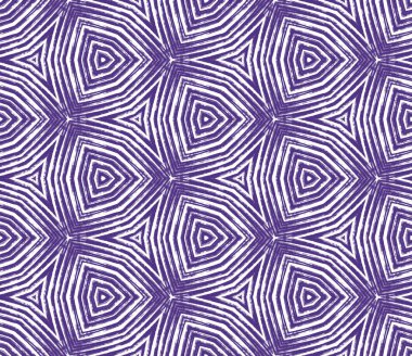 Madalyon pürüzsüz desen. Mor simetrik kaleydoskop arka planı. Tekstil hazır harika baskı, mayo kumaş, duvar kağıdı, ambalaj. Suluboya madalyonu, pürüzsüz fayans.
