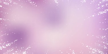 Beyaz kalp konfetileri sever. Sevgililer Günü Vignette tarzı bir geçmişi var. Renk geçiş geçmişinde şeffaf kalp konfetileri düşüyor. Enfes vektör çizimi.