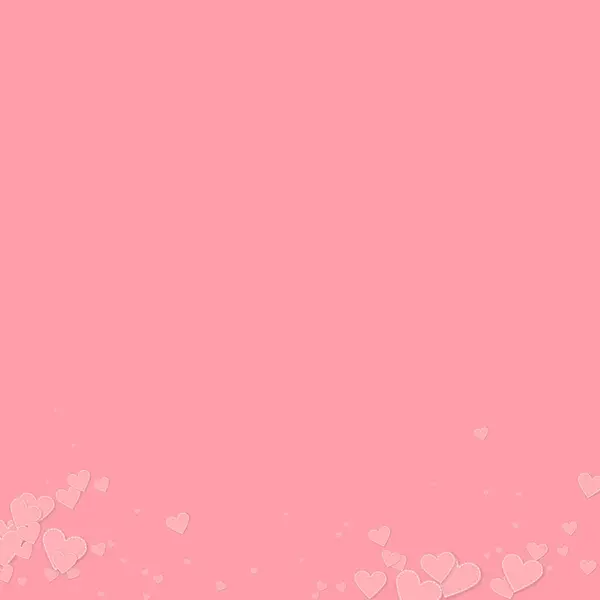 Pink Heart Love Confettis Valentine Day Gradient Fetching Background Falling — Stock Vector