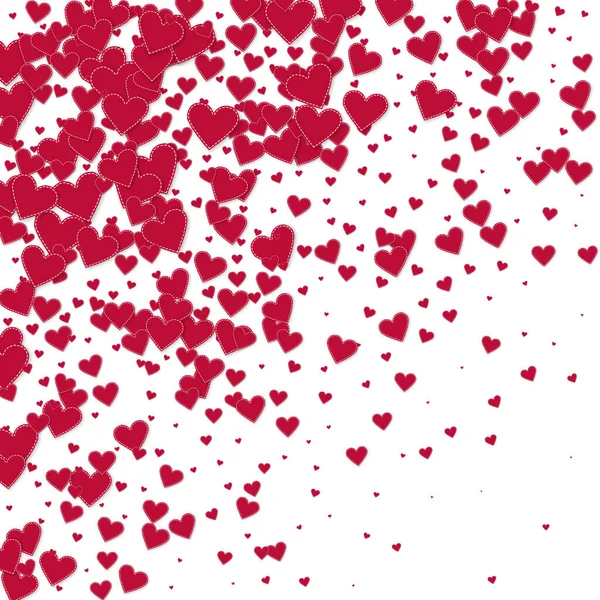 Cœur Rouge Adore Les Confettis Valentine Day Gradient Adorable Fond — Image vectorielle