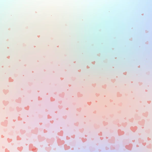 Cœur Rouge Adore Les Confettis Valentine Day Gradient Beau Fond — Image vectorielle