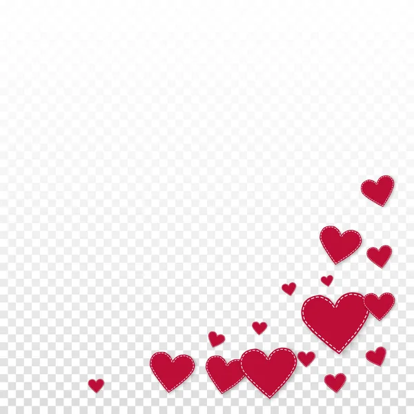 Красное Сердце Любит Конфетти День Святого Валентина Смелый Фон Падающие — стоковый вектор