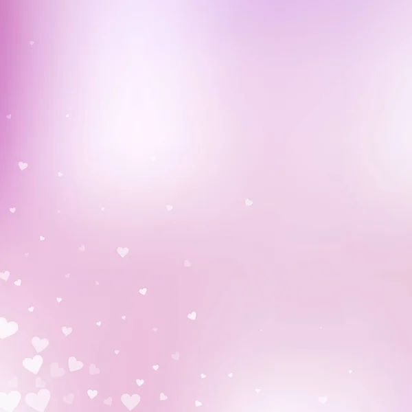 Cœur Blanc Adore Les Confettis Valentine Day Corner Fond Créatif — Image vectorielle