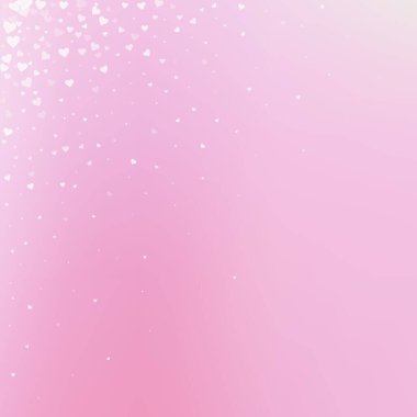 Beyaz kalp konfetileri sever. Sevgililer Günü 'nde iyi bir geçmişi vardı. Şeffaf kalp konfetileri yumuşak arka planda. Seçkin vektör çizimi.