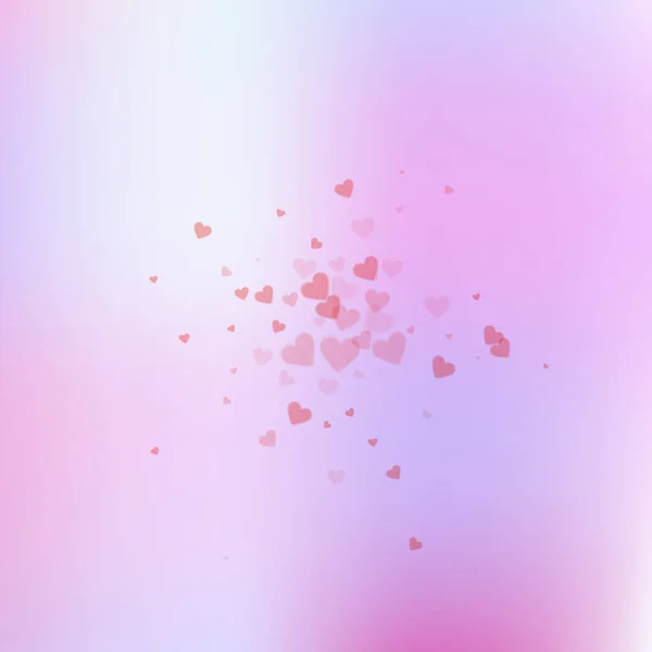 Cœur Rouge Adore Les Confettis Explosion Saint Valentin Arrière Plan — Image vectorielle