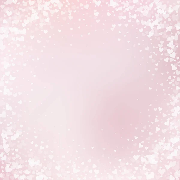 Cœur Blanc Adore Les Confettis Valentine Day Vignette Fond Attrayant — Image vectorielle