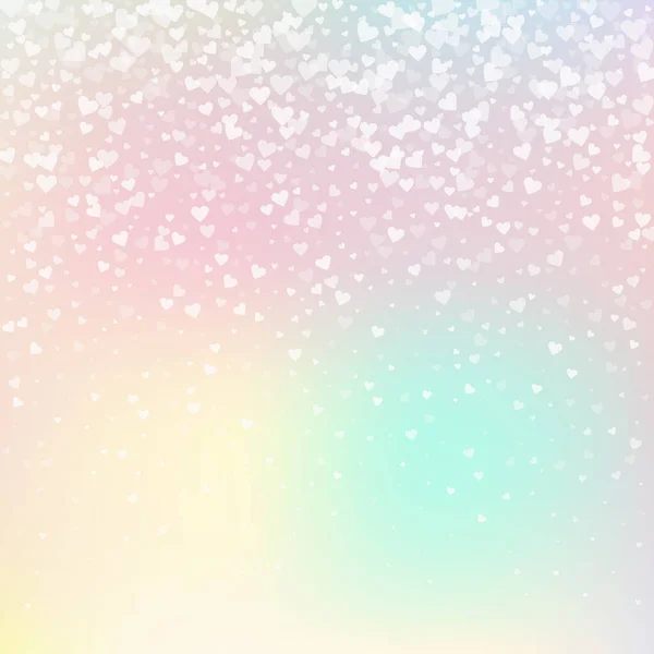 White Heart Love Confettis Valentine Day Gradient Bewitching Background Falling — Stockový vektor