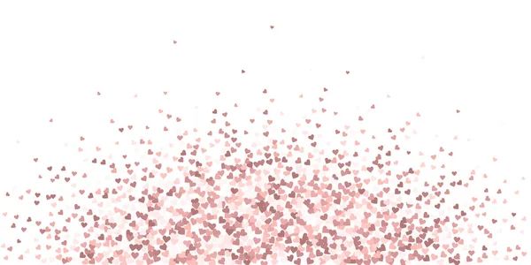Конфетти Розовым Сердцем Взрывоопасный Фон День Святого Валентина Конфетти Плоскими — стоковый вектор