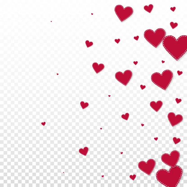 Red Heart Love Confettis Valentine Day Gradient Cool Background Falling — Vector de stock