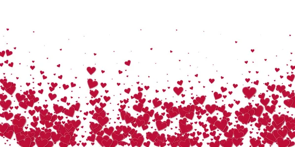 Cuore Rosso Adora Confetti San Valentino Caduta Pioggia Favoloso Sfondo — Vettoriale Stock