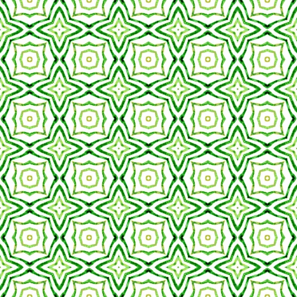 Bordo tropicale senza cuciture disegnato a mano. Verde — Foto Stock