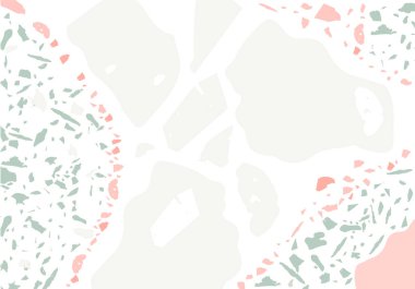 Terrazzo modern soyut şablon. Pembe ve gri.