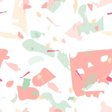 Terrazzo kusursuz desen. Modern klasik döşeme dokusu. Terrazzo pürüzsüz desenli, serin renklerde. Doğal taşlardan, granitten, kuvarstan, mermerden, betondan yapılmış arkaplan. 